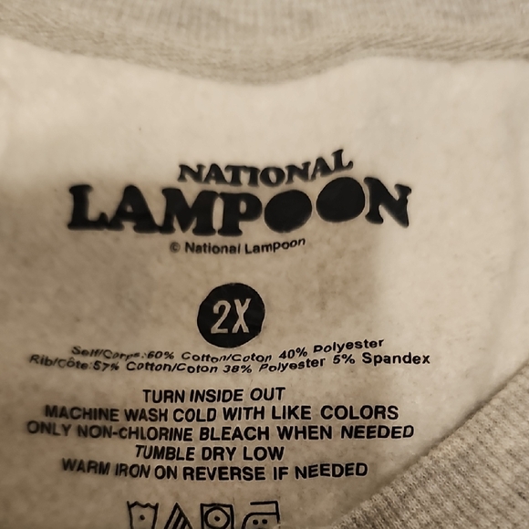 National Lampoons Gray Christmas Crewneck Sweatshirt - Picture 2 of 2
